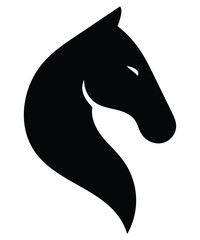 Minimal Horse Silhouette Logo for Luxury Branding Design.