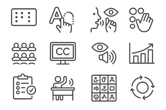 Sign icon icons vector flashcard loop learning cue visual inclusive tactile speech