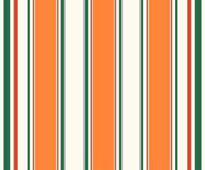 Striped geometric seamless pattern, Parallel vertical lines in retro palette. Design for printing on clothing, textiles, wallpaper, wrapping paper, flat vector design.