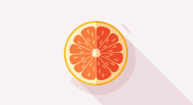 Vibrant Citrus Slice Illustrating Freshness and Healthy Eating with a Minimalist Approach