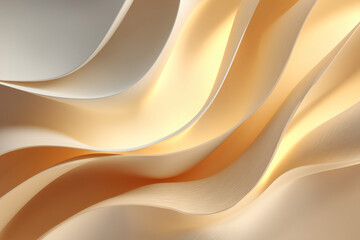 Obraz premium Luxury Cream Flow Elegant Curves Background