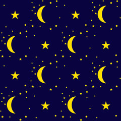 Night Star Seamless pattern