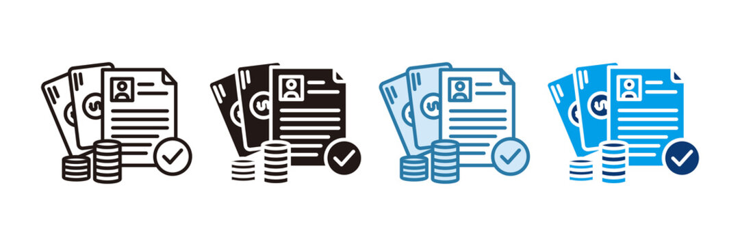 Payroll Icon Set Multiple Style Collection