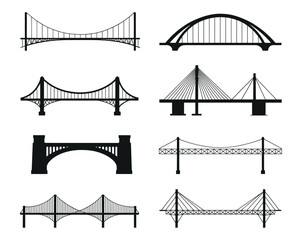 Fototapeta premium Different Types of Bridge With Various Architectural Structures