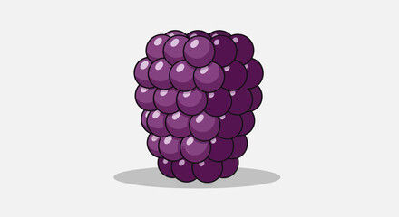 Vibrant Illustration of a Fresh Blackberry, Digitally Rendered, Isolated on White Background