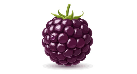 Vibrant Illustration Of A Luscious Blackberry Isolated On A Clean White Background