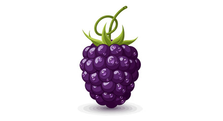 Vibrant Illustration Of A Luscious Blackberry Isolated On A Fresh White Background