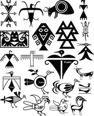 Compilation of Indigenous American Tribal Art and Symbols