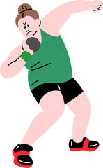 Female shot put athlete