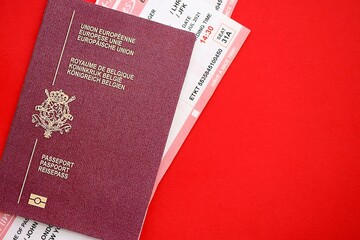 Belgium Passport And Commercial Airlines
