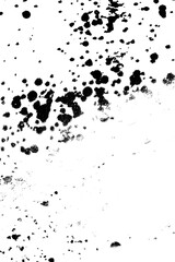 Abstract grunge black and white distressed texture ink spots dots transparent crumpled industrial overlay background