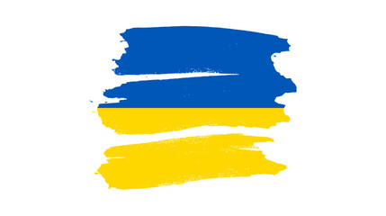 Obraz premium Ukrainian national flag in grunge style