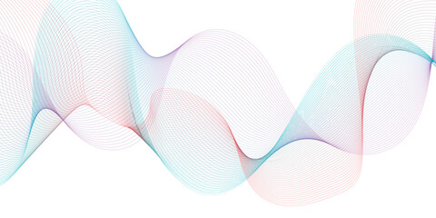 Vector abstract flowing wavy lines. Digital motion element for modern design.