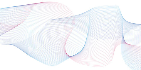 Technology abstract lines on white background. Abstract white blend digital technology flowing wave lines background. Modern glowing moving lines design..  Vector illustration, flat, clip art