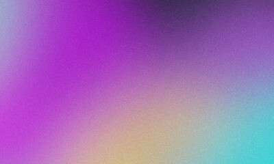 Gradient Textured Background with Vibrant Colors and Grainy Effect Purple, Yellow, Aqua, and White Ombre