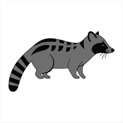 African Civet vector icon on white background