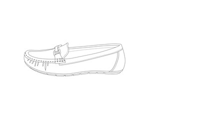 Shoe Line art vector outline drawing isolated on white background.
Shoe sketch, Sneakers vector,
Minimalist black and white vector illustration.