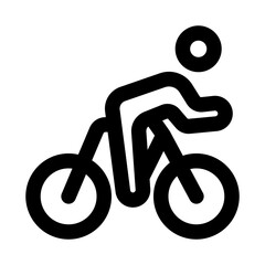 Cycling Icon dynamic illustration capturing speed, fitness, and outdoor adventure in a modern creative style