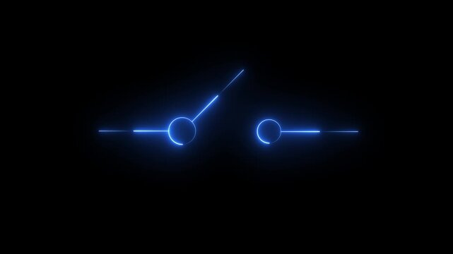 Glowing neon circuit board background. circuit board technology icon animation futuristic digital network interface electronic chip motherboard line connection technology. 4k motion graphics animation