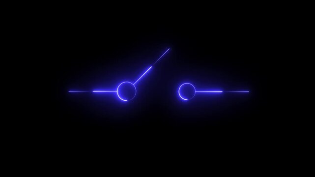 Glowing neon circuit board background. circuit board technology icon animation futuristic digital network interface electronic chip motherboard line connection technology. 4k motion graphics animation