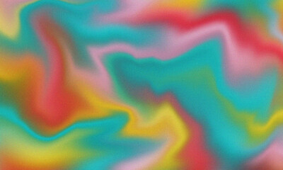 Abstract colorful background featuring a swirling mix of turquoise, red, yellow, and pink, creating a visually stunning and textured design suitable for various applications
