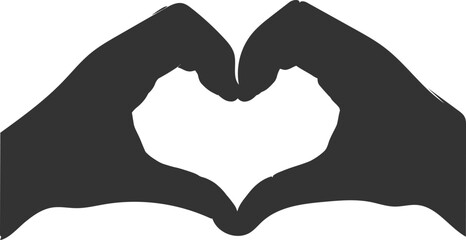 Obraz premium Hand heart shape for love and romance concept