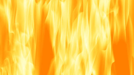 Abstract vertical brushstrokes of vibrant yellow and orange paint create fiery texture