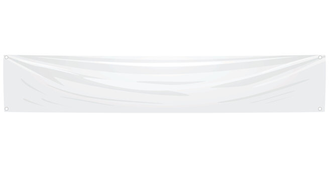 White textile banners. vector illustration