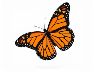 Obraz premium Butterfly (Monarch) orange monarch butterfly, symbolic for Día de los Muertos 