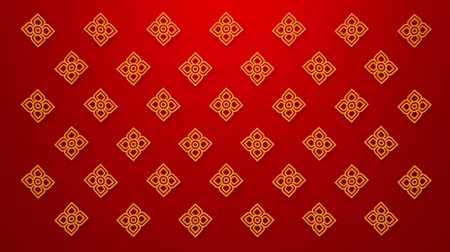 classic illustration flower pattern flag 