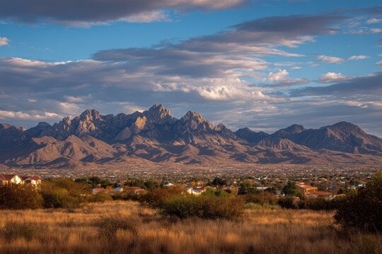 Las Cruces Landscape: City View in the Land of Enchantment Desert