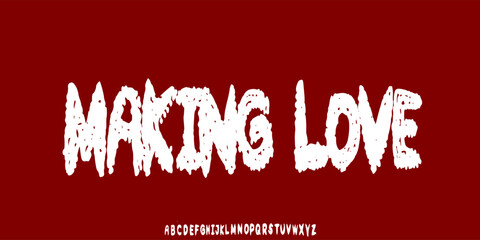 Fototapeta premium Creative alphabet font, decorative, handdrawing, abstract font, design for logo band, t-shirt, clothing, music, and fashion, Uppercase, Vector illustration