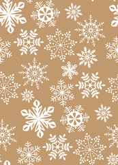 vector illustration, creative snow seamless pattern design for Christmas celebration 