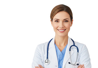 Smiling Female Doctor Portrait Representing Professional Healthcare