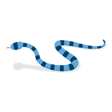3D Isometric Flat Vector Illustration of Colorful Poisonous Snakes, Vivid Toxic Serpents. Item 7