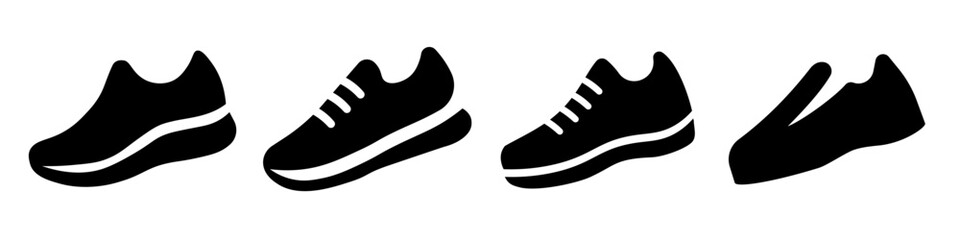 Sneakers icon. Running shoes icon