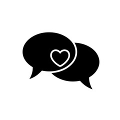 Minimal flat black and white icon. Therapy session