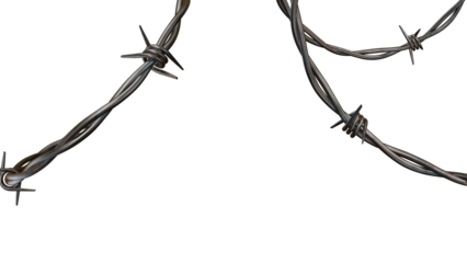 barbed wire isolated