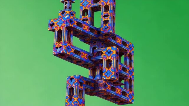 Abstract blue background with an old rusty metal chain as a symbol for construction or concept design illustration