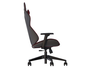 Cadeira Hexa Gaming Chair, Modern Red and Black Gaming Chair with Ergonomic Design. Side view