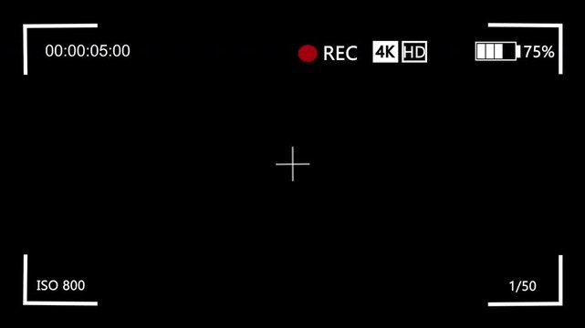 Digital camera viewfinder recording screen interface