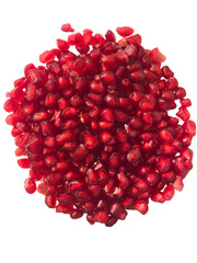 Pomegranate, fruit, Ripe pomegranate close-up, ripe pomegranate isolated on white background 