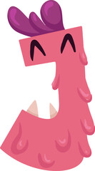 Obraz premium Cute monster alphabet for baby design with funny cartoon letters