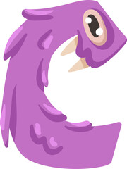 Cute monster alphabet for baby design with funny cartoon letters