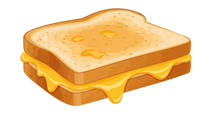 Delicious Grilled Cheese Sandwich with Melted Cheese.