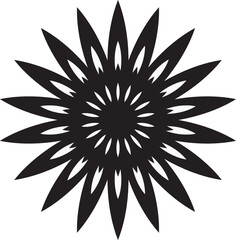 black and white abstract flower