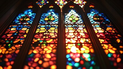 Colorful Stained Glass Window Abstract.