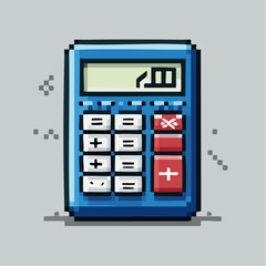 Pixel Calculator Icon – Retro 8Bit Office Math Tool for Finance, Study, and Productivity