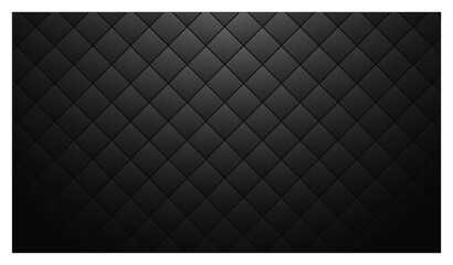 Obraz premium Dark Black Quilted Pattern Fabric Texture Background for Elegant Design Deep Tone Surface Illustration Square Shape Abstract Geometric Backdrop Minimalist Style