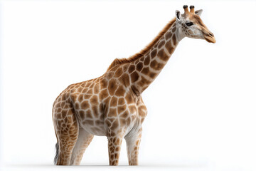 Naklejka premium Giraffe auf weißem Hintergrund